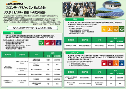 サステナビリティ経営への取り組み